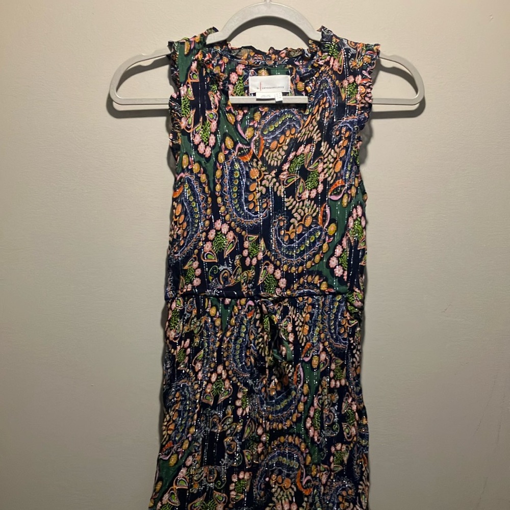 EUC Anthropologie dress multicolor floral paisley dress size 4 - Picture 2 of 6